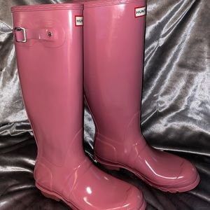 Pink Hunter rain boots